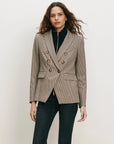 Miller Houndstooth Dickey Jacket Rust/Navy Multi Jackets - Dickeys Veronica Beard