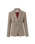 Miller Houndstooth Dickey Jacket Rust/Navy Multi