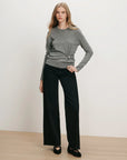 Frankie Pullover with Pearl Pin Medium Heather Grey