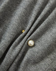 Frankie Pullover with Pearl Pin Medium Heather Grey