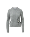 Frankie Pullover with Pearl Pin Medium Heather Grey Sweater - Crewneck Veronica Beard