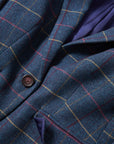 Schoolboy Plaid Dickey Jacket Teal Multi Jackets - Blazers Veronica Beard