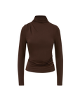 Mylie Top Espresso Tops - Turtleneck Veronica Beard