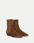 Glinda Stretch Ankle Boot Suede Chestnut
