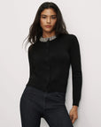 Daro Embellished Cardigan Black Sweater - Cardigans Veronica Beard