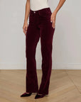Stevie Velvet Jean Dark Port Denim - Straight L'Agence