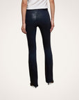 Selma High Rise Sleek Baby Boot Coated Deep Midnight Denim - Flare & Wide Leg L'Agence