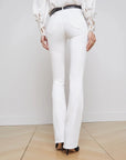 Selma High Rise Sleek Baby Boot Blanc Denim - Flare & Wide Leg L'Agence