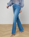 Selma High Rise Sleek Baby Boot Getty Denim - Flare & Wide Leg L'Agence