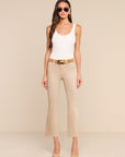 Kendra Coated High Rise Crop Flare Antique Birch Denim - Flare & Wide Leg L'Agence