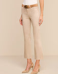 Kendra Coated High Rise Crop Flare Antique Birch Denim - Flare & Wide Leg L'Agence