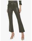 Kendra Coated High Rise Crop Flare Ash Olive Denim - Flare & Wide Leg L'Agence