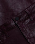 Wanda Coated High Rise Crop Wide Leg Deep Sangria Pants - Trousers L'Agence