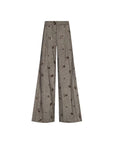 Allanah Sequined Trouser Beige/Black/Gold Flower Sequin Pants - Trousers L'Agence