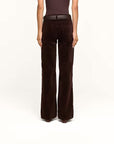 Scottie Velvet High Rise Wide Leg Dark Java Denim - Flare & Wide Leg L'Agence