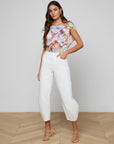 Krista Tapered Leg Blanc Denim - Straight L'Agence