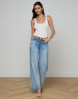 Joanne Low Rise Wide Leg Dry Ice Denim - Flare & Wide Leg L'Agence