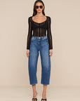 Mallis High Rise Bow Leg Jean Orwood Denim - Cropped & Ankle L'Agence