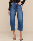 Mallis High Rise Bow Leg Jean Orwood Denim - Cropped & Ankle L'Agence