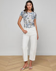 Mallis Bow-Leg Jean Blanc Denim - Cropped & Ankle L'Agence