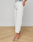 Mallis Bow-Leg Jean Blanc
