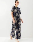 Nadine Embroidered Bow Top Navy Tops - Blouses Fifteen Twenty
