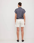 Maria Tie Front top Navy Tops - Blouses Fifteen Twenty