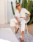 Iliana Puff Sleeve Sweater Cream Sweater - Cardigans Fifteen Twenty