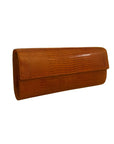 Lizard Classic Clutch Cognac Clutch W.Kleinberg