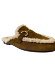 Lola Sherpa Mule Loafers Tan Flats - Mule Bibi Lou