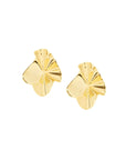 Textured Wave Button Earring Earrings Marlyn Schiff