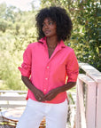 Silvio Untuckable Button Down Magenta Tops - Button Down Frank & Eileen