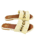 Semira Raffia Grano Shoes - Sandals - Flat Sandals De Siena
