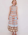 Diya Skirt Talavera Tile Ivory Skirts - Midi Cara Cara