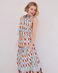 Diya Skirt Talavera Tile Ivory Skirts - Midi Cara Cara