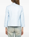 Veryn Crinkled Leather Jacket Baby Blue Jackets Zadig & Voltaire