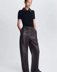 Vayla Short Sleeve Polo Black Chocolate Multi Sweater - Polo Simkhai