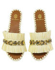 Semira Raffia Grano Shoes - Sandals - Flat Sandals De Siena
