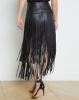 Karolina Maxi Fringe Skirt Black Skirts - Maxi L'Agence