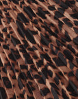 Torin Pleated Maxi Skirt Brown Multi Amur Leopard Skirts - Maxi L'Agence