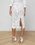 Makena Sequin Pencil Skirt White Skirts - Midi L'Agence