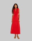 Red Sleeveless Midi Dress Dresses - Midi Farm Rio