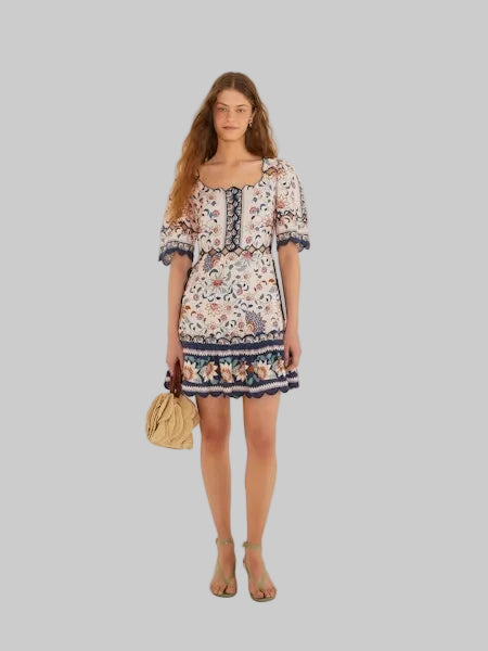 tapestry mini dress Floral Delhi Tapestry Mini Dress Light Pink – Peter Kate