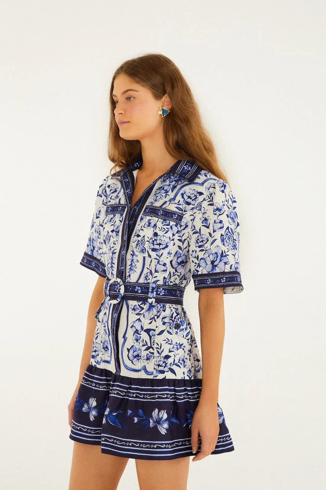 Porcelain Garden Mini Dress Off White – Peter Kate