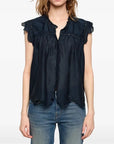 Tika Tomboy Top Encre Tops - Blouses Zadig & Voltaire