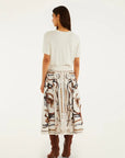 Equestrian Scarf Maxi Skirt Winter White Skirts - Maxi Farm Rio