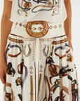 Equestrian Scarf Maxi Skirt Winter White Skirts - Maxi Farm Rio