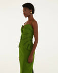 Monstera Leaf Sleeveless Maxi Dress Green Dresses - Maxi Farm Rio