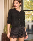Benning Pearl Cashmere Cardigan Black Sweater - Cardigans Cami NYC