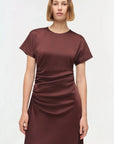 Marabella Satin Midi Dress Mahogany Dresses - Midi Simkhai